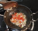 A picture of step 6 of Tricolour Pulav. 🇮🇳.