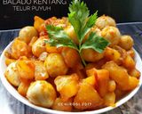 Foto langkah ke 4 dari resep Balado Kentang Telur Puyuh.
