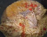 Foto del paso 4 de la receta: Risotto con pollo (arroz amarillo)