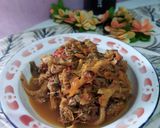 Foto langkah ke 5 dari resep Sambal tumis jantung pisang dan jamur tiram.