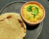 A picture of step 4 of Pithla And Jowar Bhakhri.
