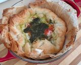 Foto del paso 4 de la receta: Tartaleta de requesón, pesto y tomates en cocotte