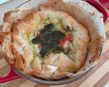 Foto del paso 4 de la receta: Tartaleta de requesón, pesto y tomates en cocotte