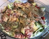 Une image de l'étape 5 de Courgettes bicolores à la pancetta corse et tomates cerise.