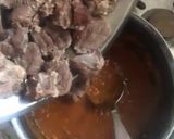 A picture of step 7 of Aloo gosht.