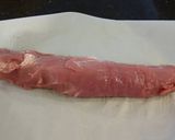 A picture of step 1 of Moo -Shu Pork.