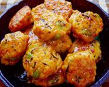 A picture of step 6 of Chicken Tsukune with Hijiki and Edamame.