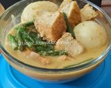 Foto langkah ke 4 dari resep PGBA42 Tahu coklat kuah kuning ditemani telur dan kacang panjang.