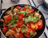 A picture of step 3 of Crostini with Eggplant and Cherry Tomatoes.