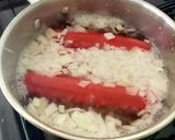 A picture of step 2 of My Filling Hot Dogs with Onion and Brioche Bun.