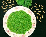 A picture of step 7 of Pasta in green sauce.