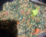 A picture of step 3 of My mother's spinach with lentil.
