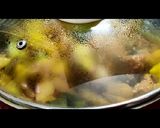 A picture of step 8 of Poi chingudi curry (Prawns cooked with basella and vegetables).