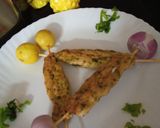 A picture of step 9 of Dawat k Seekh kabab.