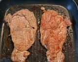 A picture of step 5 of Steak with Pasta and Salad.