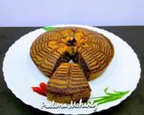 A picture of step 8 of Zebra Cake (Eggless).