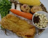 Hình bước làm 1 của món Mì Tiềm chay