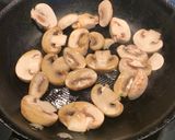 A picture of step 4 of Tofu scrambled on toast with sautéed mushrooms.