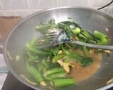A picture of step 3 of Mustard Green And Roasted Pork Stir Fry (Kai Choy).