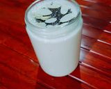 Hình bước làm 2 của món Yến mạch,chuối smothie