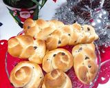 Foto del paso 8 de la receta Trenzas y caracolas de pan dulce con pepitas de chocolate 🎄