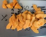 A picture of step 3 of Sunny Melon Salad with Feta, Lomo, and Sichuan Pepper.