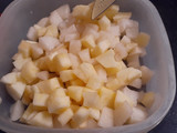 Queque de yogurt con pera y manzana