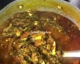 A picture of step 4 of Cooked yam with egg & spinach sauce🍽🥚🌶🍅🧅.