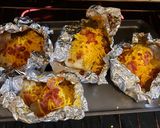 A picture of step 2 of Chicken Bacon Ranch Foil Pack.