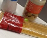 A picture of step 4 of Spaghetti and chicken strips.