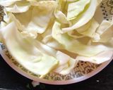 A picture of step 1 of Cabbage leaves bhajji.