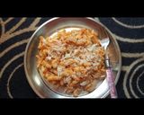 A picture of step 4 of Red sauce cheese pasta.