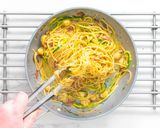 A picture of step 8 of Healthy Spaghetti Carbonara.