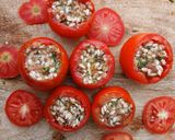 A picture of step 4 of Mediterranean Style Stuffed Tomatoes.