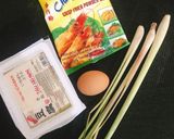 Hình bước làm 1 của món Đậu hũ chiên rơm - 90 ngàn 3 món Chay chanh sả :)