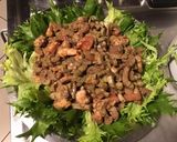 Une image de l'étape 6 de Salade de céleri jaune, reine des glaces,tomates et crevettes roses (sauce tapenade).