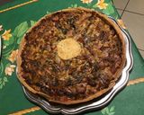 Une image de l'étape 11 de Tarte aux poireaux, saucisses à l'ancienne et emmental (pâte brisée épeautre origan).