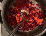 A picture of step 1 of Beetroot and Carrot Soup.