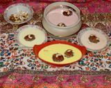 A picture of step 15 of Gulab jamun with Rabri rose flavour and in butter scotch, vanilla, rajbhog flavour.