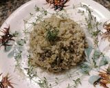 A picture of step 4 of Wild Asparagus Risotto with Tuscan-Style Pancetta.