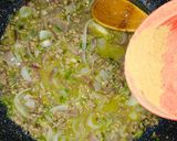 A picture of step 6 of Grounded beef rice.