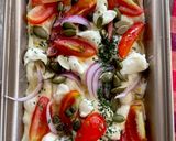 รูปขั้นตอนการทำที่ 3 ของ Pumpkin Foccacia with Capers Sherry Tomato and Pumpkin Seed + Onion🍞🍅🎃