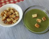 Pas rețetă Supă cremă de spanac și crutoane cu usturoi!🥣🥣🥣 3 fotografie