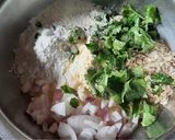 A picture of step 1 of Besan Chilla.
