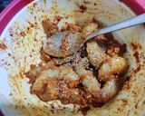 A picture of step 3 of Prawns Koliwada.