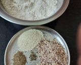 A picture of step 1 of Wheat and Peanut Mathri.