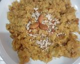A picture of step 5 of Bread ka halwa.