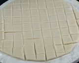A picture of step 2 of Maida biscuit or diamond cuts biscuit.