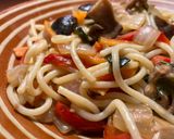 Foto del paso 8 de la receta: Spaghetti con verduras, salsas asiáticas y alga wakame