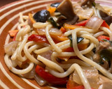Foto del paso 8 de la receta: Spaghetti con verduras, salsas asiáticas y alga wakame